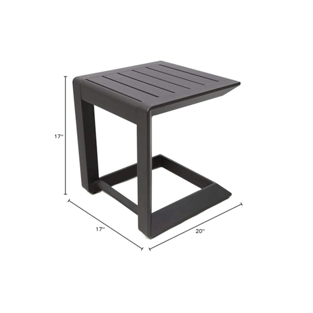 Leaf Side Table, Black In Aluminum. Picture 2