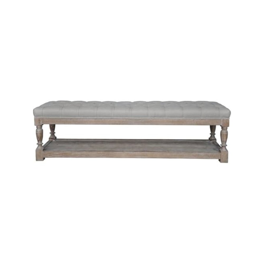 Z-Athena-59 Bench White And Frost Grey. Picture 1