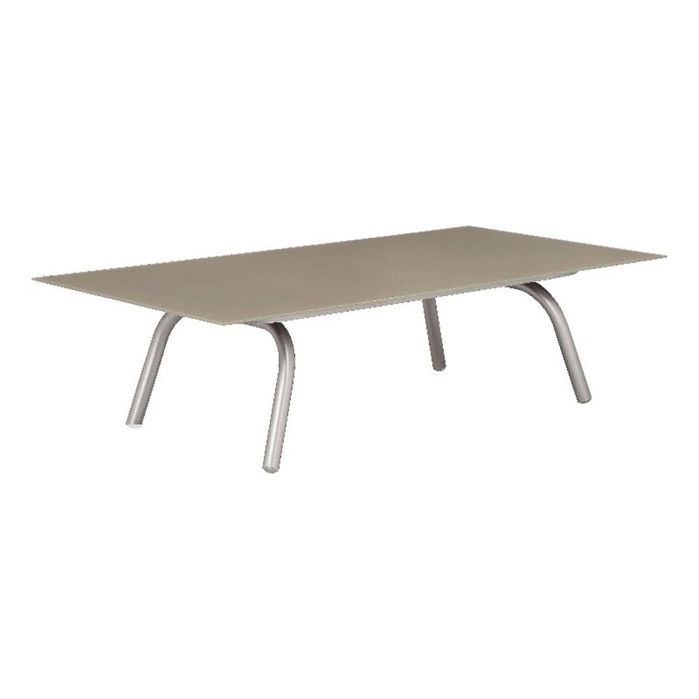 Chelsea Coffee Table Taupe In Aluminum, Glass. Picture 1