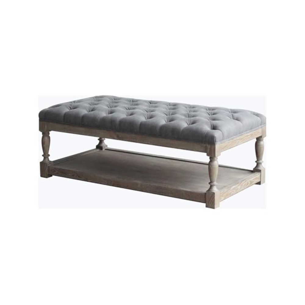 Z-Athena Rect Coffee Table White And Frost Gray. Picture 1