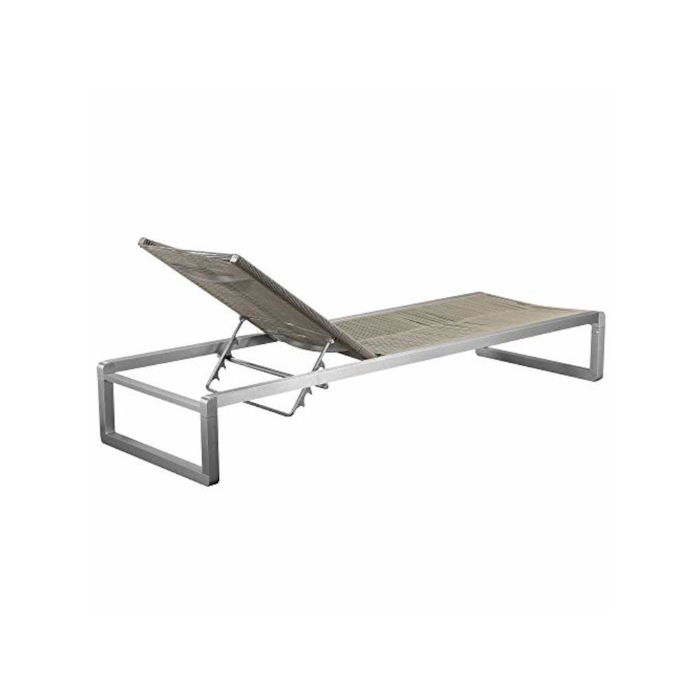 Bella Lounger Chair, Grey In Aluminum, Rope. Picture 6