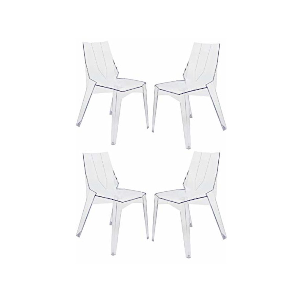 Arrow Dining Chair Side Clear- Set Of 4. Picture 1