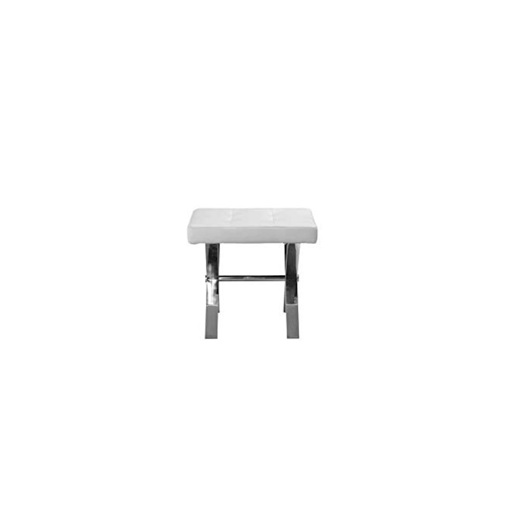 Beverly Stool Faux Leather White. Picture 3