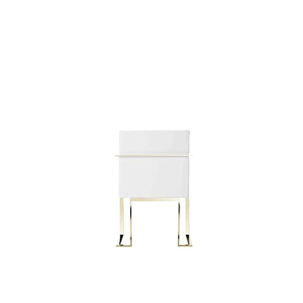 Gold Dexter Arm Chair White. Picture 4