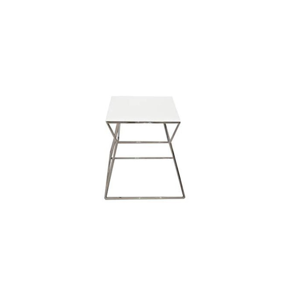 Geo Side Table Metal Frame With White Marbel Top. Picture 2