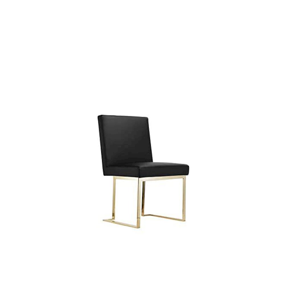 Gold Dexter Side Chair Black (Set Of 2). Picture 2