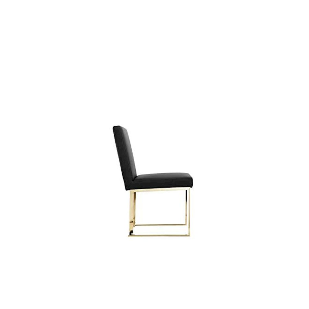 Gold Dexter Side Chair Black (Set Of 2). Picture 4