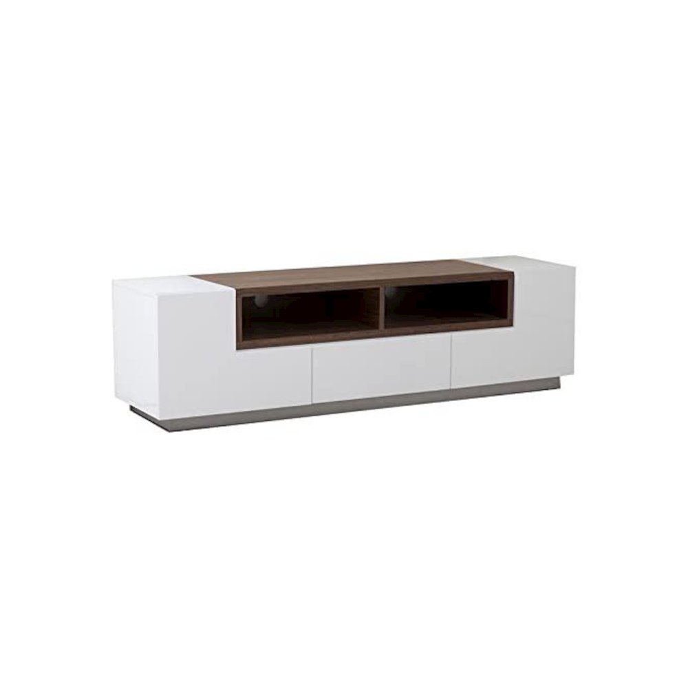 Matrix Short Buffet White And Walnut. Picture 1