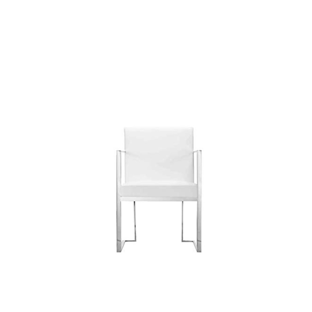Dexter Arm Chair White Pu. Picture 2