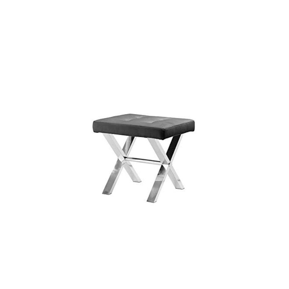 Beverly Stool Faux Leather Black. Picture 2