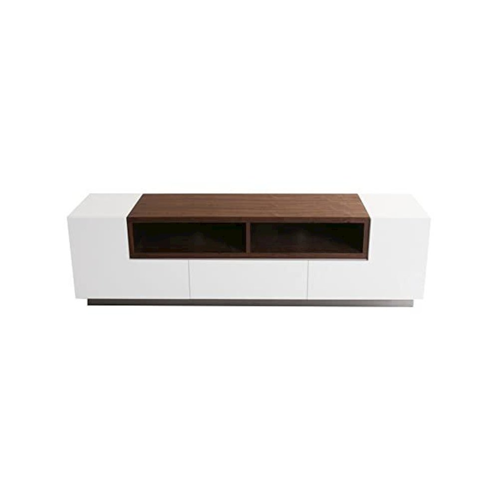 Matrix Short Buffet White And Walnut. Picture 3