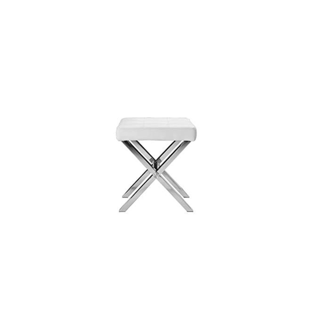 Beverly Stool Faux Leather White. Picture 4