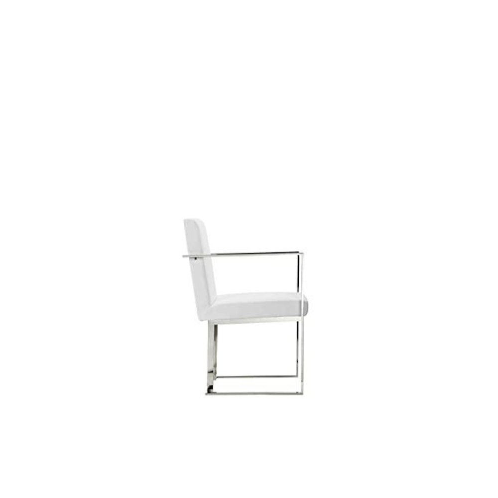 Dexter Arm Chair White Pu. Picture 3