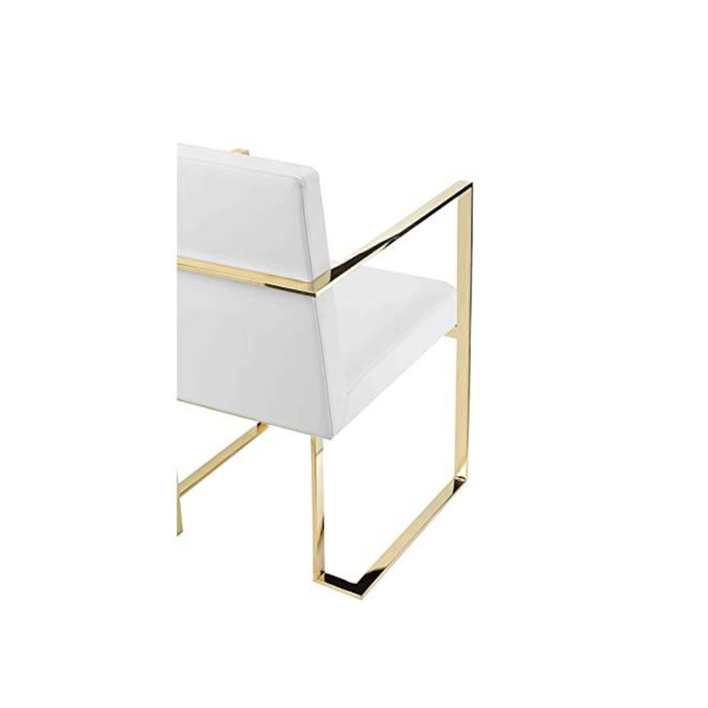 Gold Dexter Arm Chair White. Picture 5