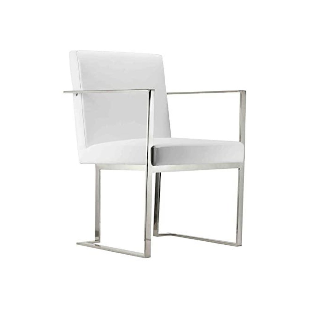 Dexter Arm Chair White Pu. Picture 1