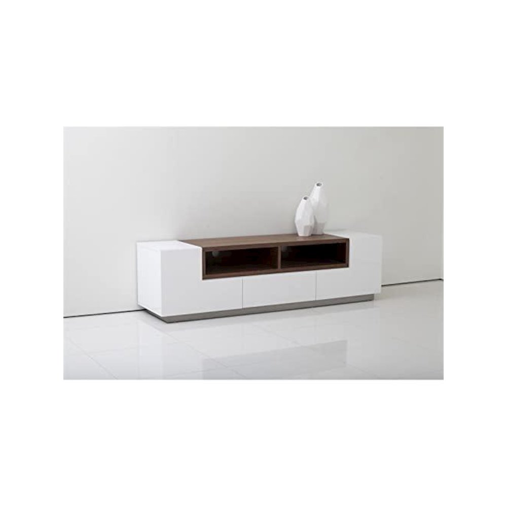 Matrix Short Buffet White And Walnut. Picture 2