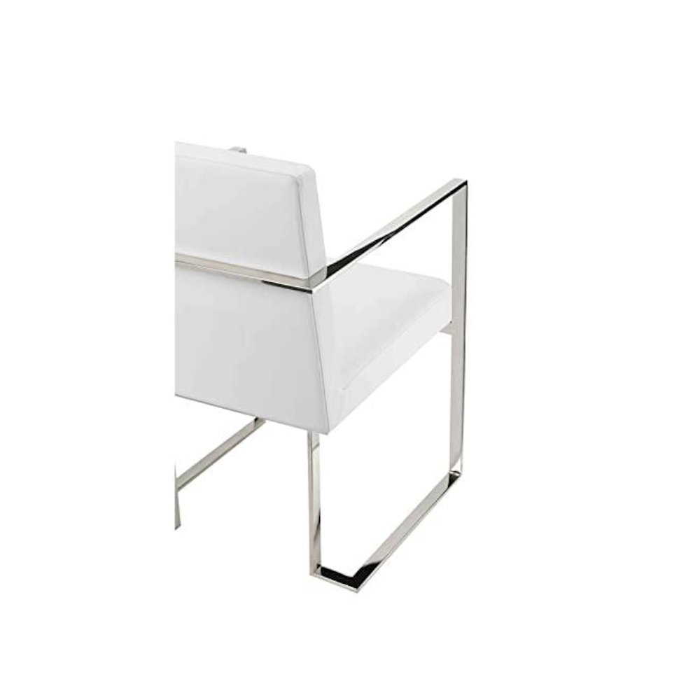 Dexter Arm Chair White Pu. Picture 5