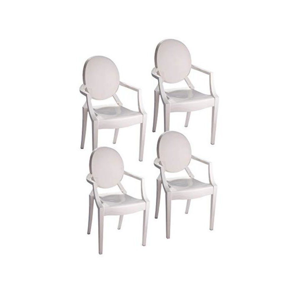 Bentley Arm Dining Chair White - Set Of 4. Picture 1