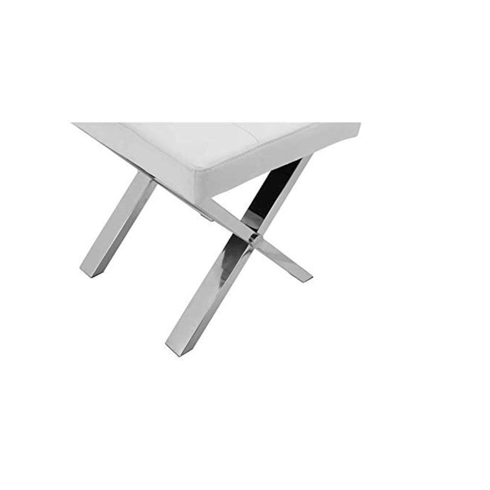 Beverly Stool Faux Leather White. Picture 6