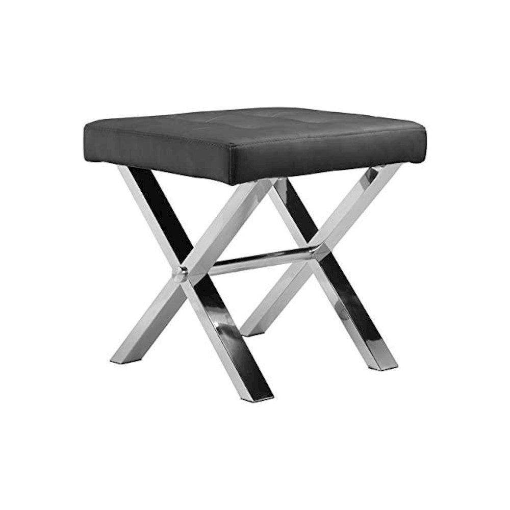 Beverly Stool Faux Leather Black. Picture 1