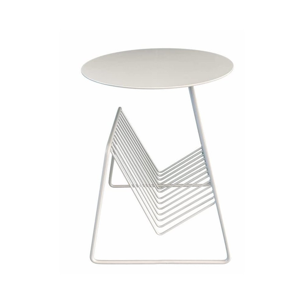 Gazette Magazine Table White. Picture 2