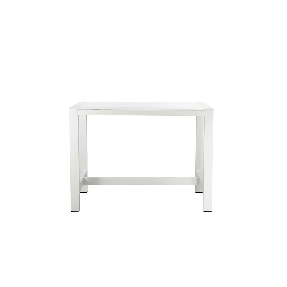Large Betty Bar Table, White In Aluminum, Polyresin. Picture 1