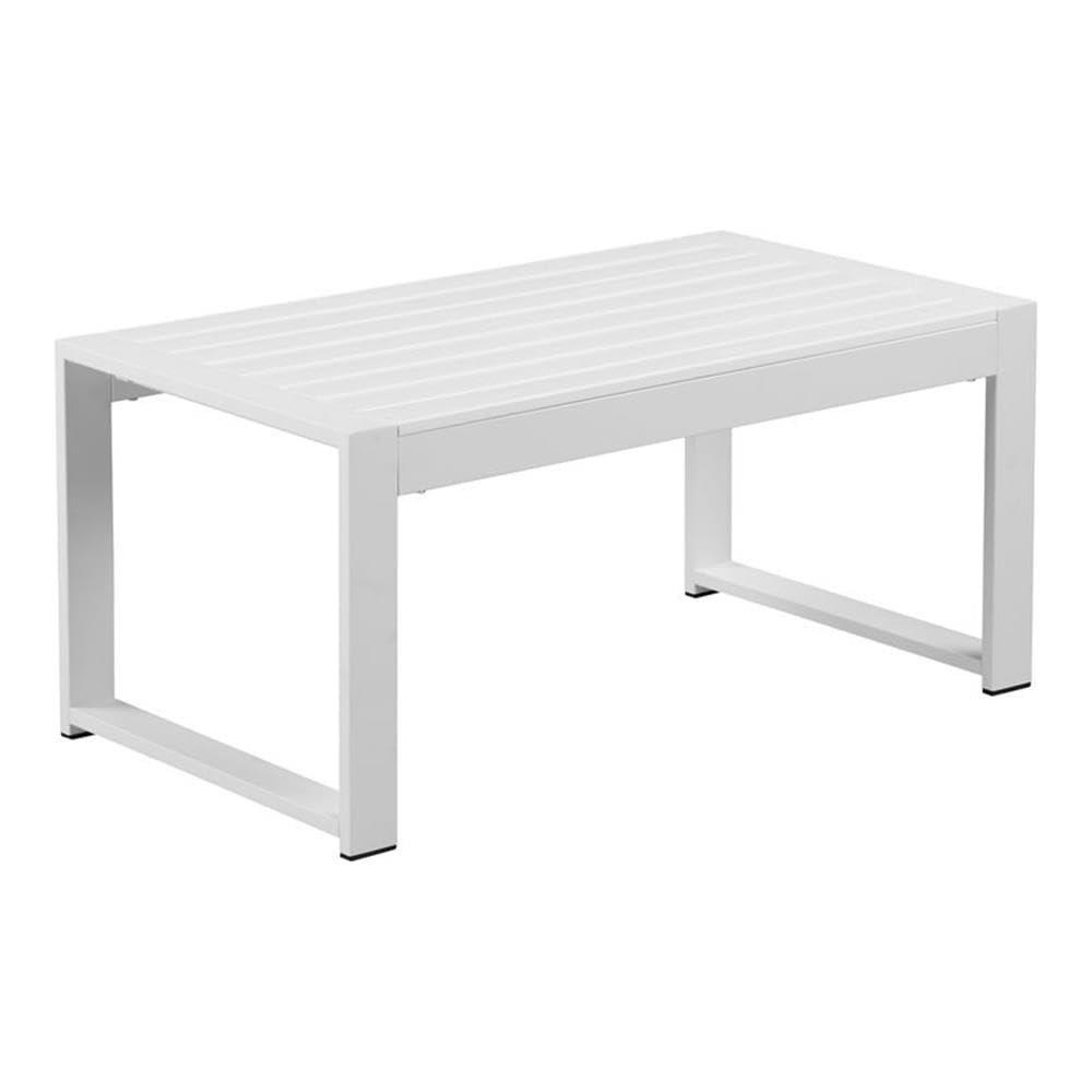 Karen Coffee Table, White In Aluminum, Polyresin. Picture 1