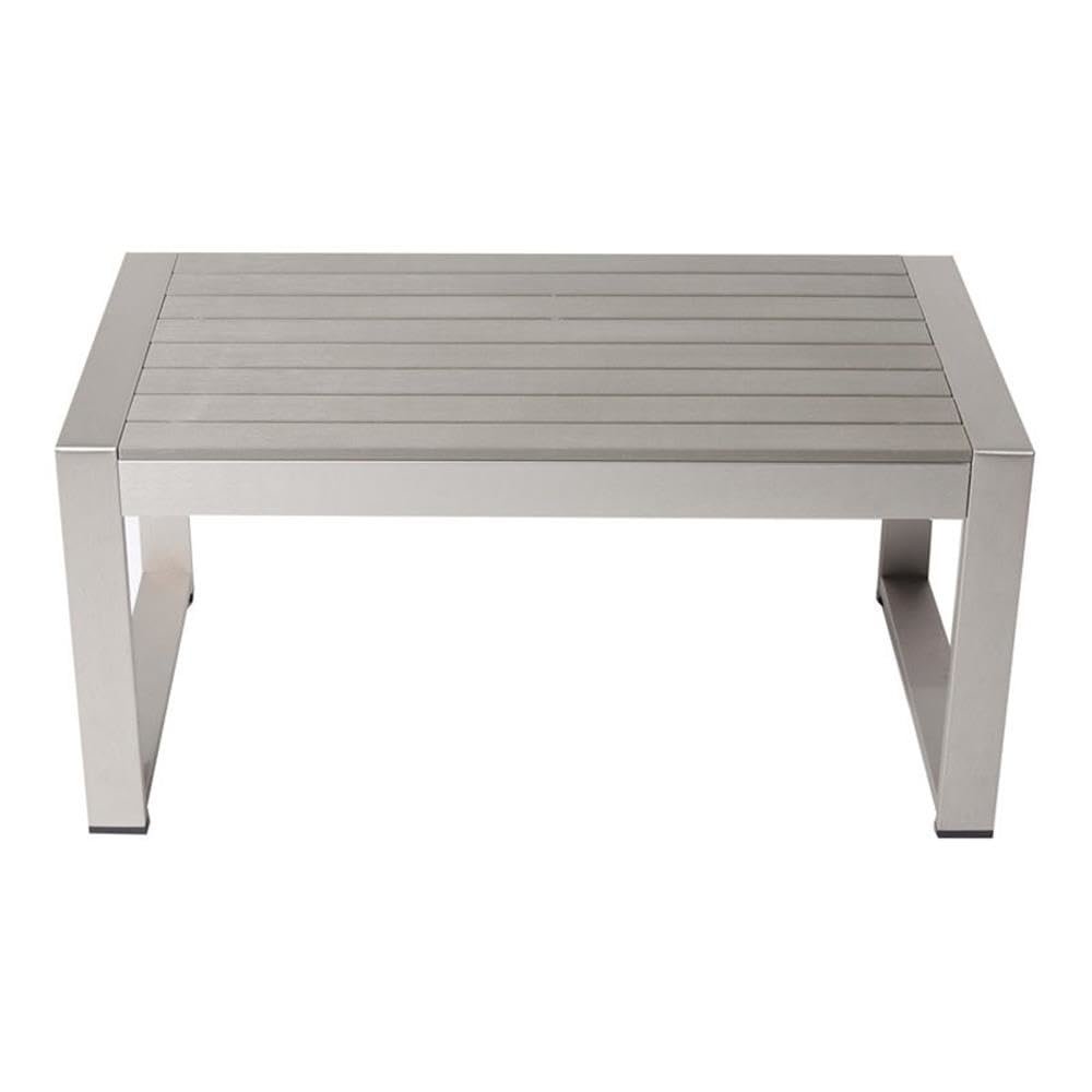Karen Coffee Table, Grey In Aluminum, Polyresin. Picture 1