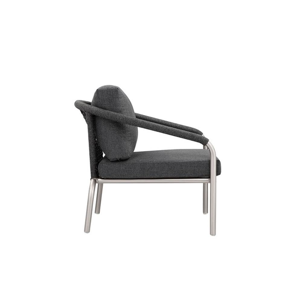 Chelsea Chair Slate In Aluminum, Rope. Picture 3
