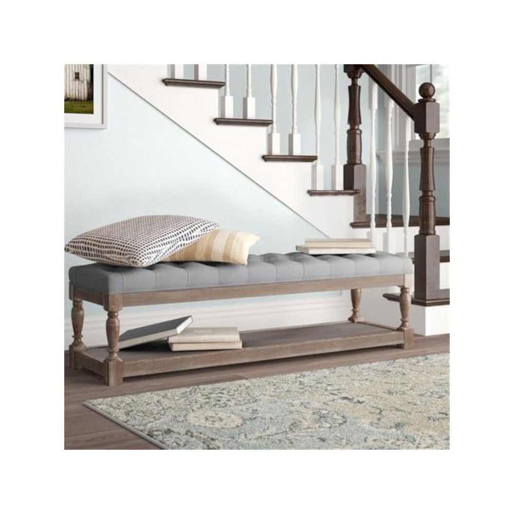 Z-Athena-59 Bench White And Frost Grey. Picture 2