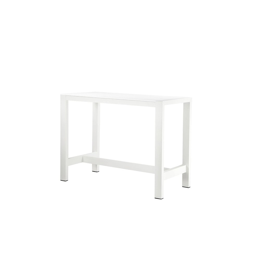 Large Betty Bar Table, White In Aluminum, Polyresin. Picture 3