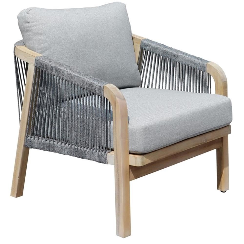 Lola 4 Piece Sofa Set Grey In Acacia. Picture 3
