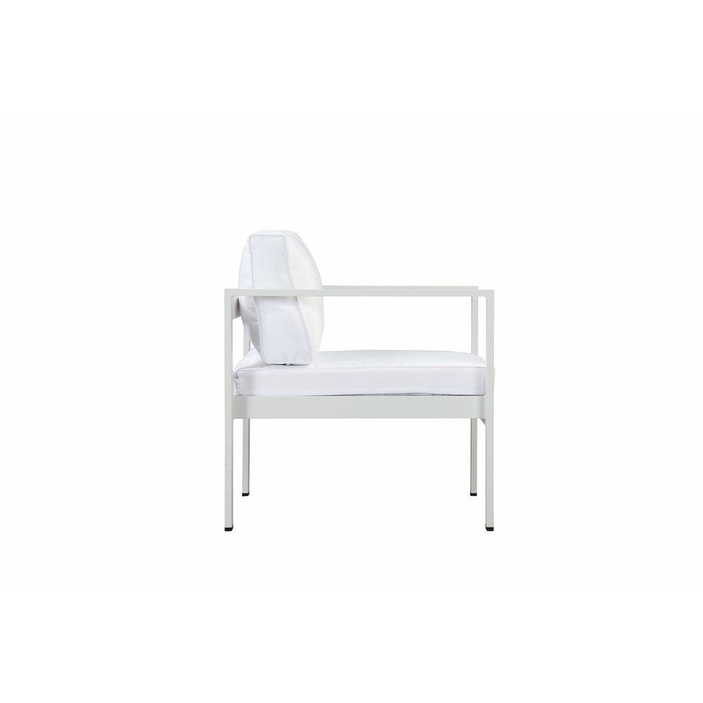 Karen Chair, White In Aluminum, Polyresin. Picture 5