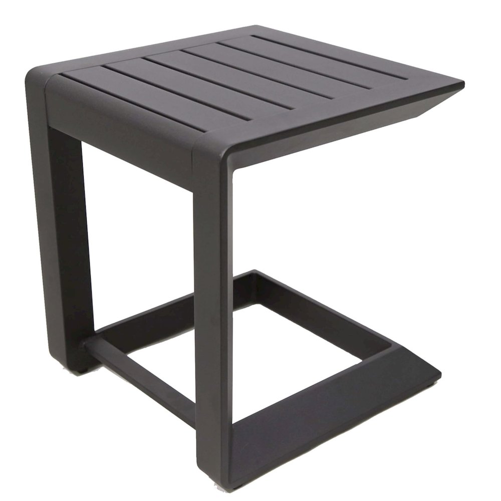 Leaf Side Table, Black In Aluminum. Picture 1