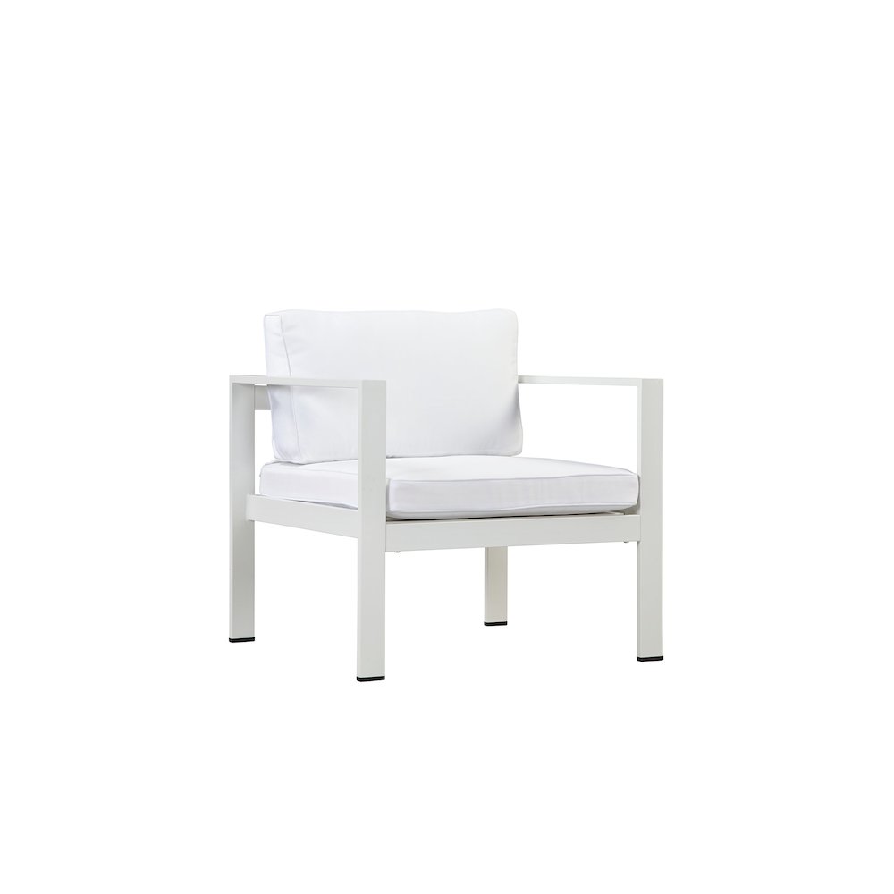 Karen Chair, White In Aluminum, Polyresin. Picture 1