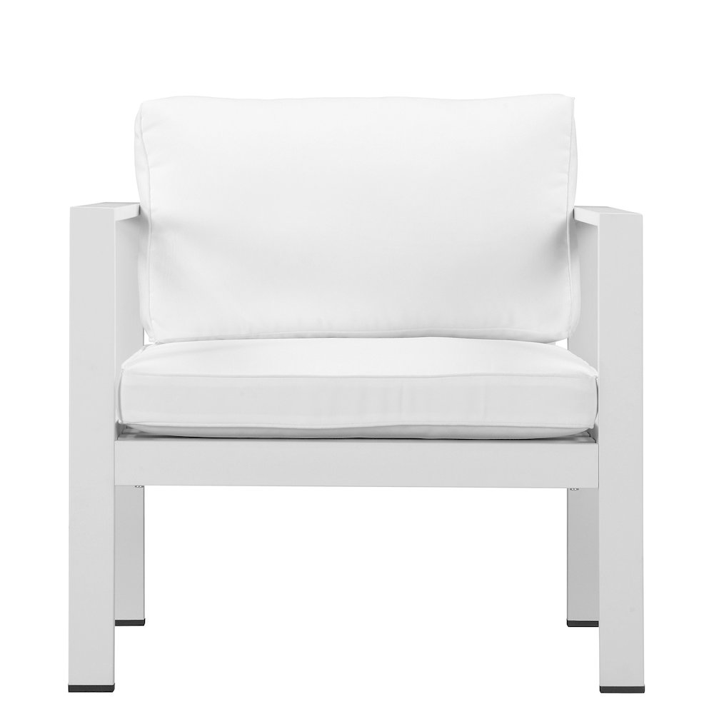Karen Chair, White In Aluminum, Polyresin. Picture 3