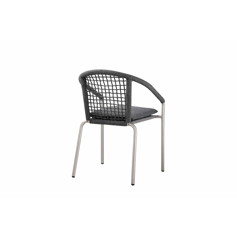 Chelsea 7 Piece Dining Set Slate In Aluminum, Rope. Picture 7