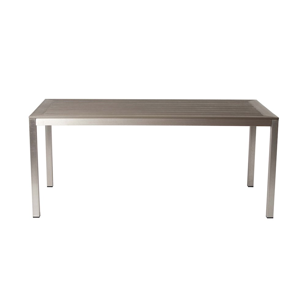 David 7 Piece Dining Set, Brushed Grey In Aluminum, Textilene. Picture 5