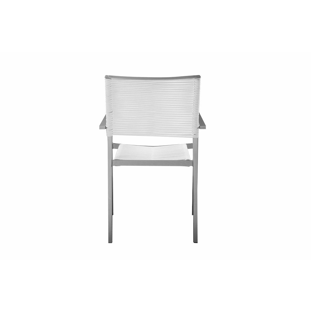 Bella 7 Piece Dining Furniture Set, Grey In Aluminum, Rope. Picture 5