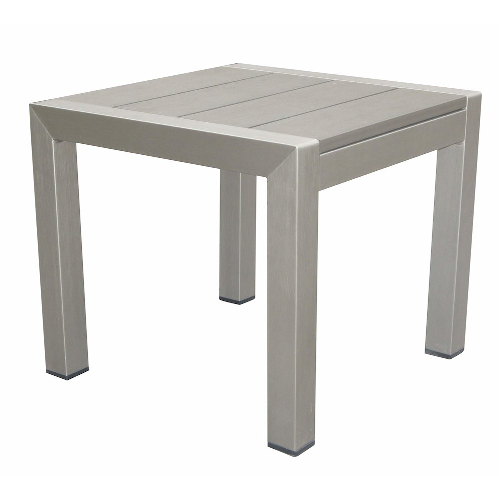 Joseph Side Table, Grey In Aluminum, Polyresin. Picture 3