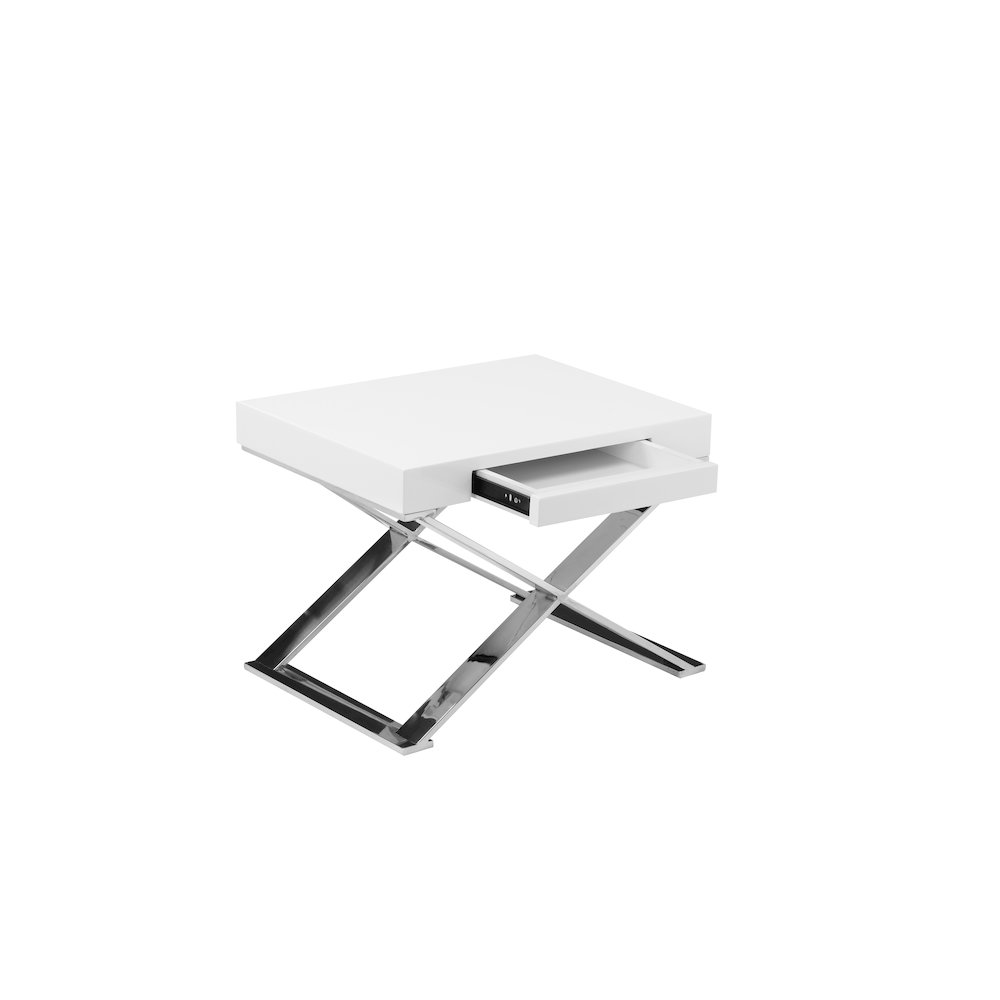 Alexa Side Table White. Picture 3