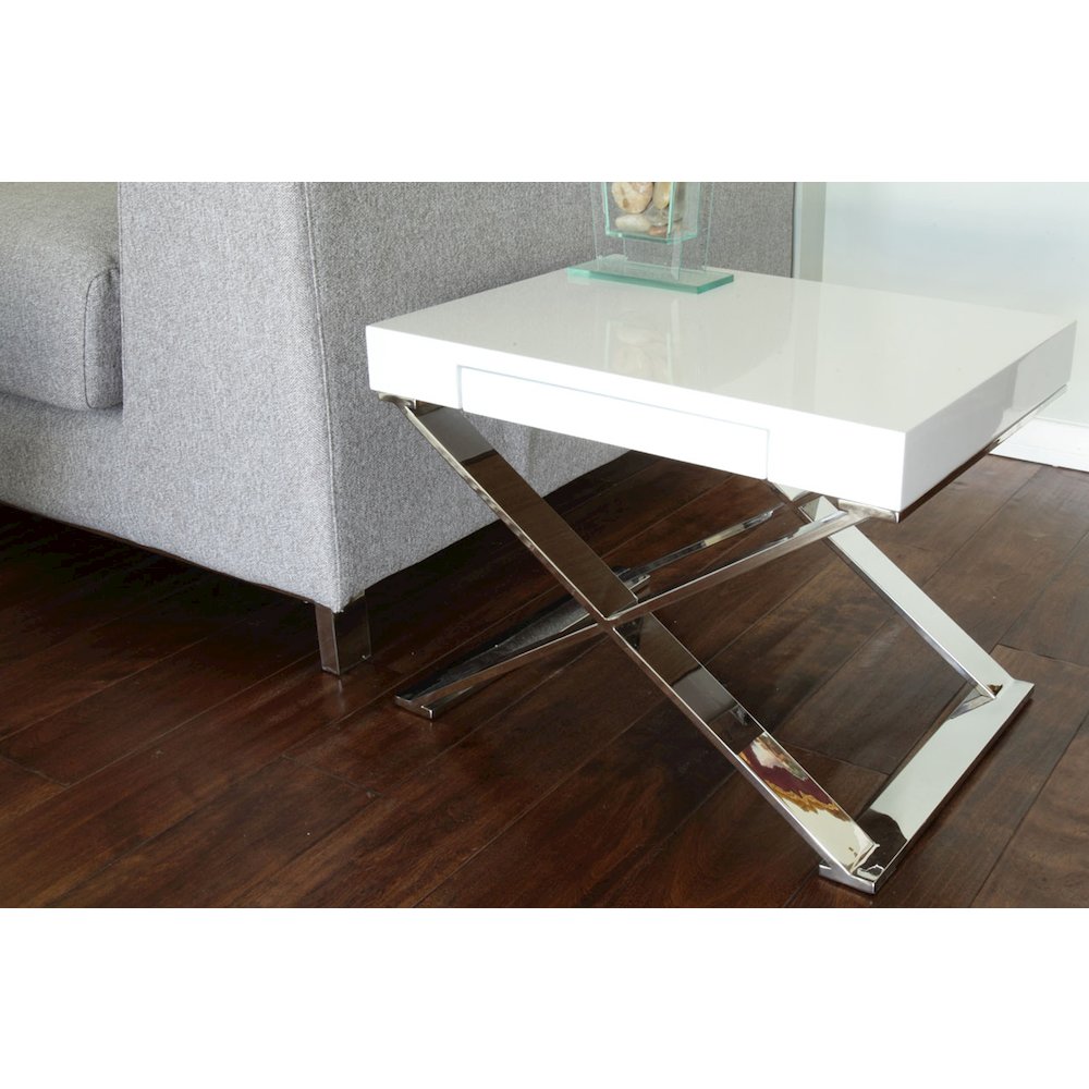 Alexa Side Table White. Picture 9