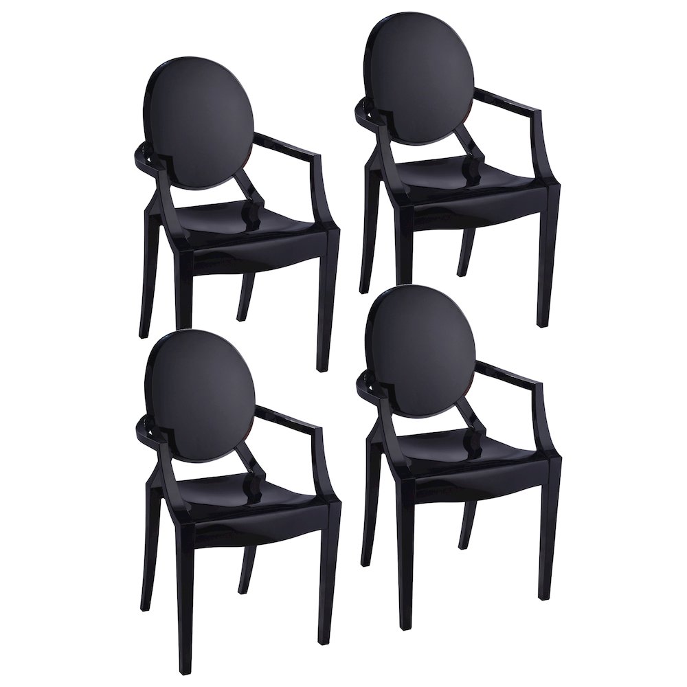 Bentley Arm Dining Chair Black - Set Of 4. Picture 1