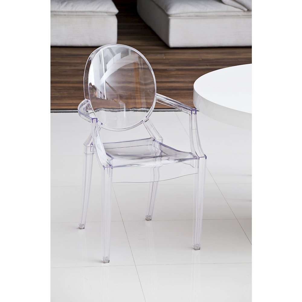 Bentley Arm Dining Chair Clear - Set Of 4. Picture 2
