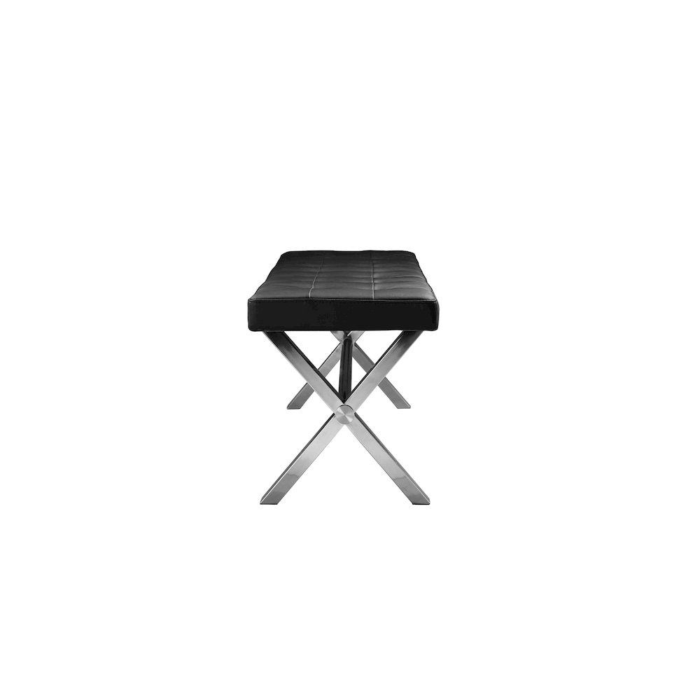 Beverly Bench Faux Leather Black. Picture 4