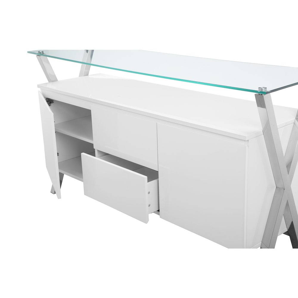 Beverli Buffet White. Picture 3
