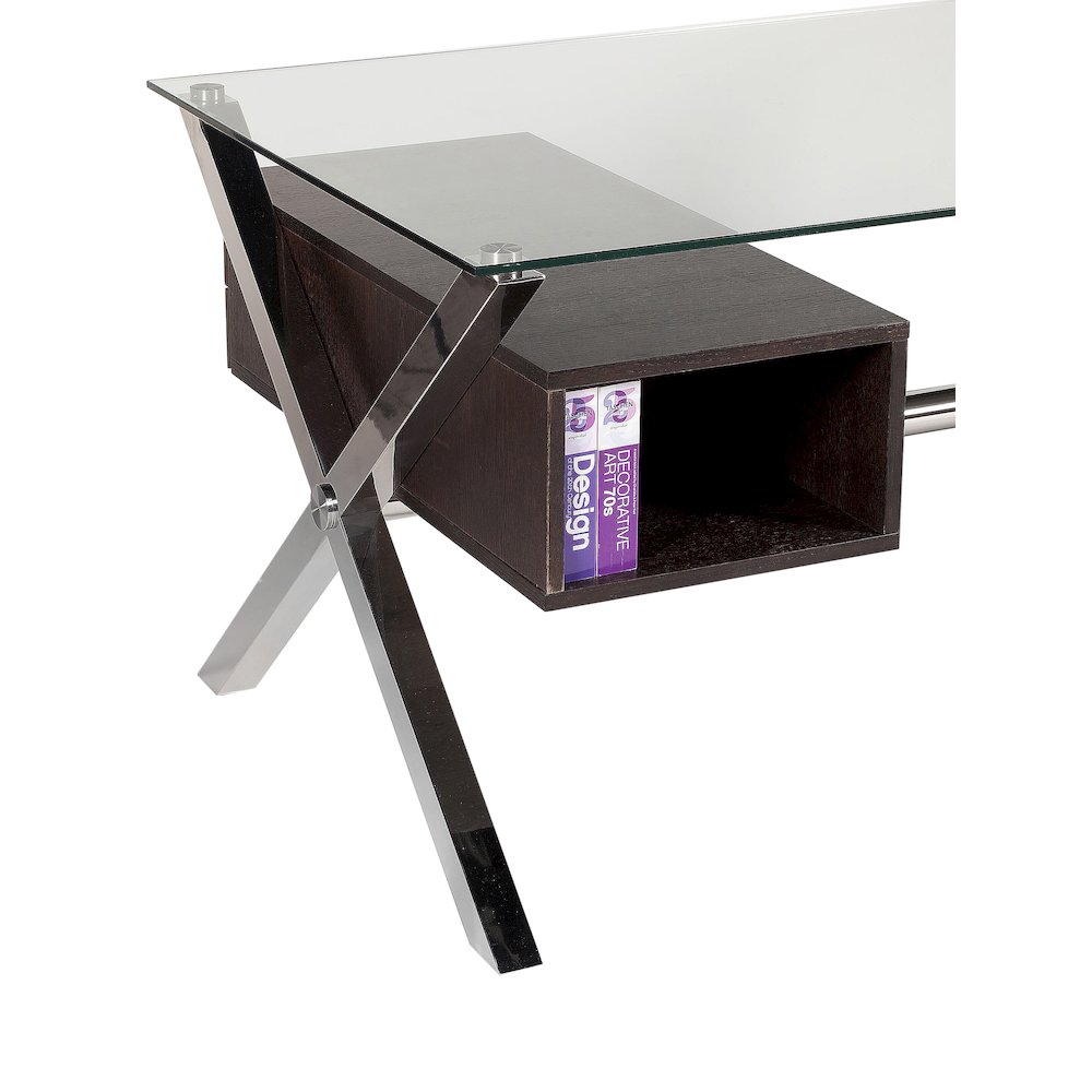Beverli Desk Large Espresso. Picture 3