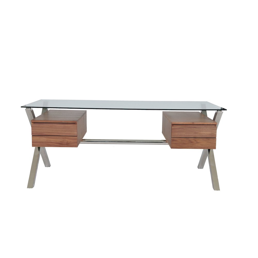 Beverli Desk Large Walnut. Picture 1