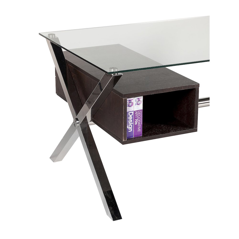 Beverli Desk Small Espresso. Picture 3
