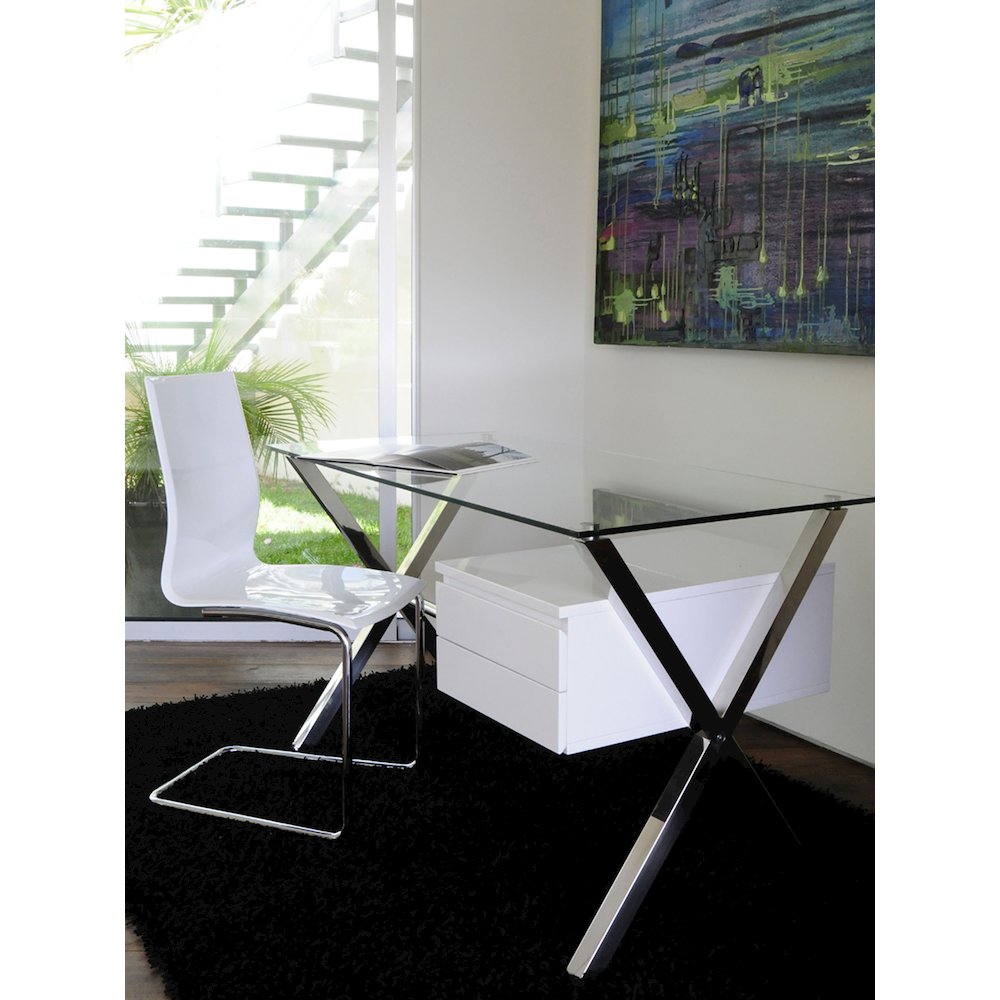 Beverli Desk Small White. Picture 11